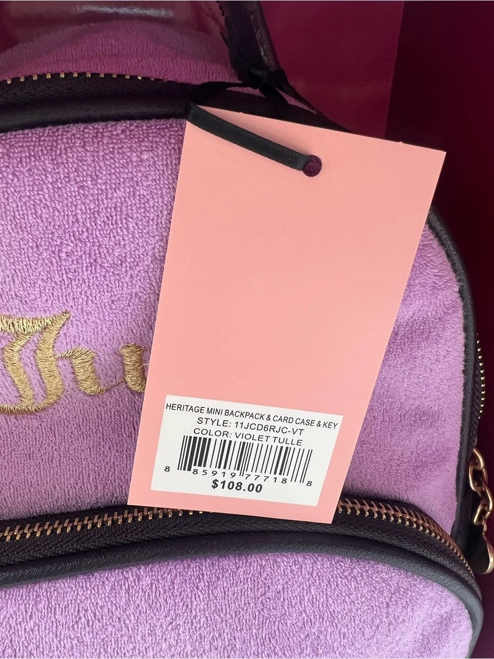 Juicy couture backpack gift set